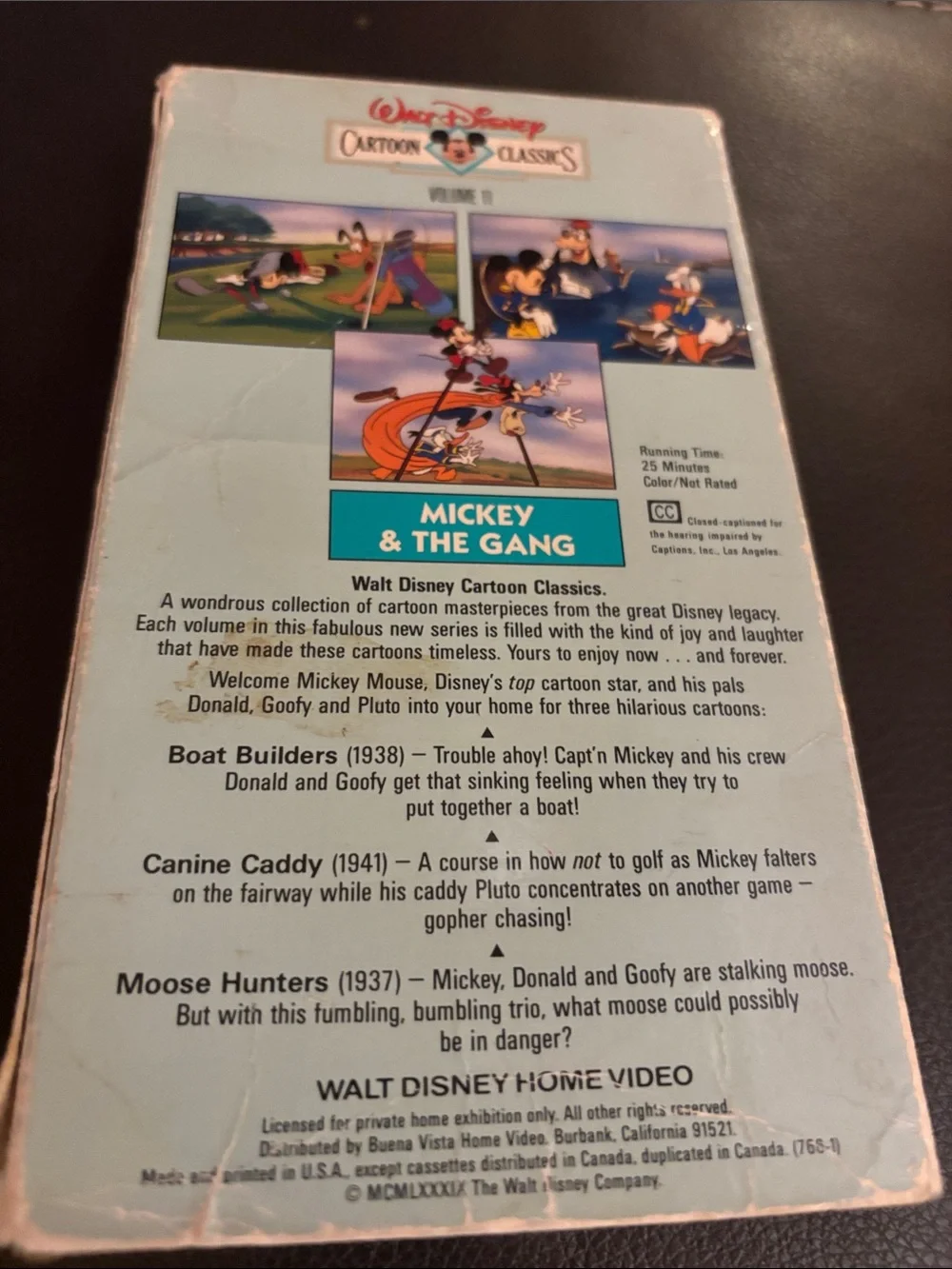 Disney Mickey & The Gang vhs tape